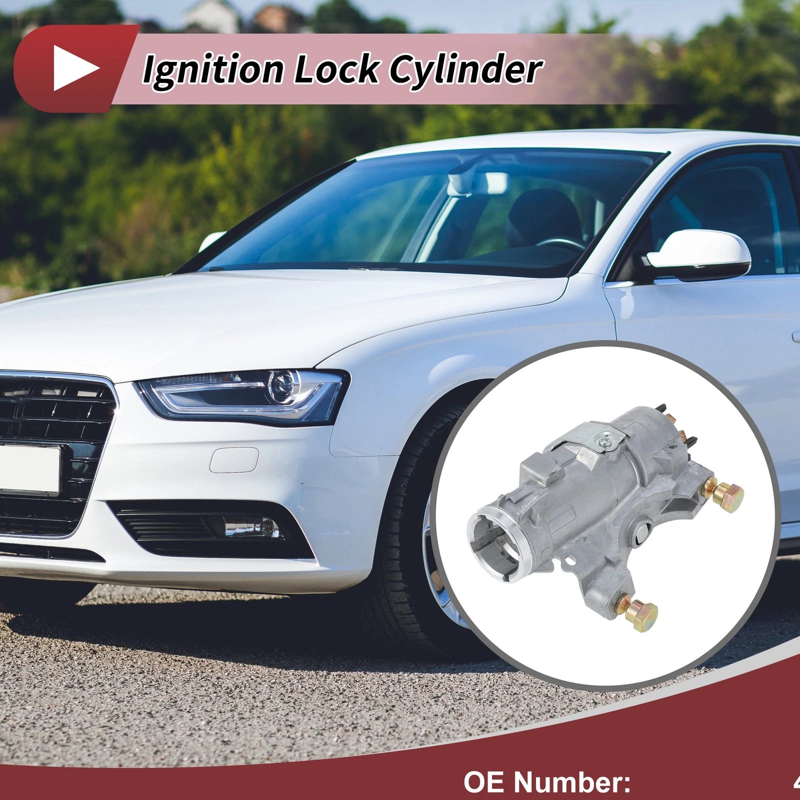 Ignition Lock Cylinder for Audi A4 (1998–2009) No. 4B0905851F/4B0905851M/4B0905851P