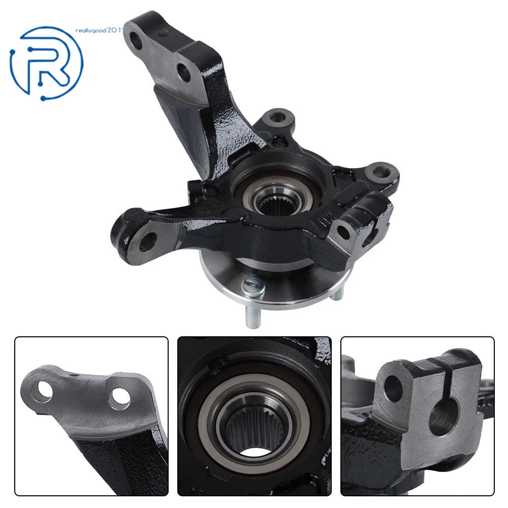 Pair Front Knuckle & Wheel Hub Bearing for Nissan Versa Note (2014-2019)