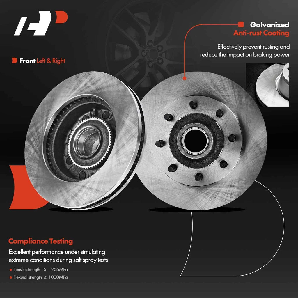 Front Disc Brake Rotors for Ford E-150 E-250 E-350 E-450 (2008-2021)
