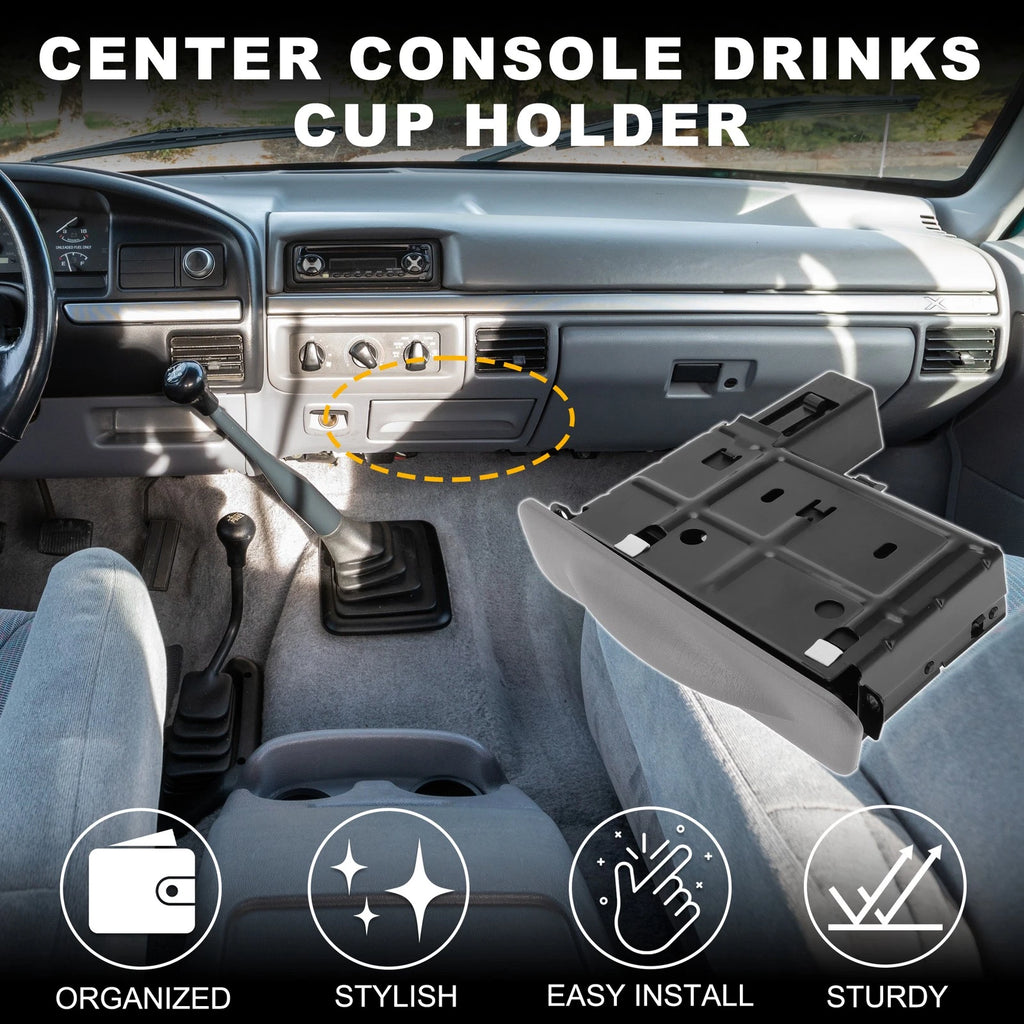 Cup Holder for Ford F-250 F-350 (2000–2007) No.YC3Z-2513560-CAD Gray