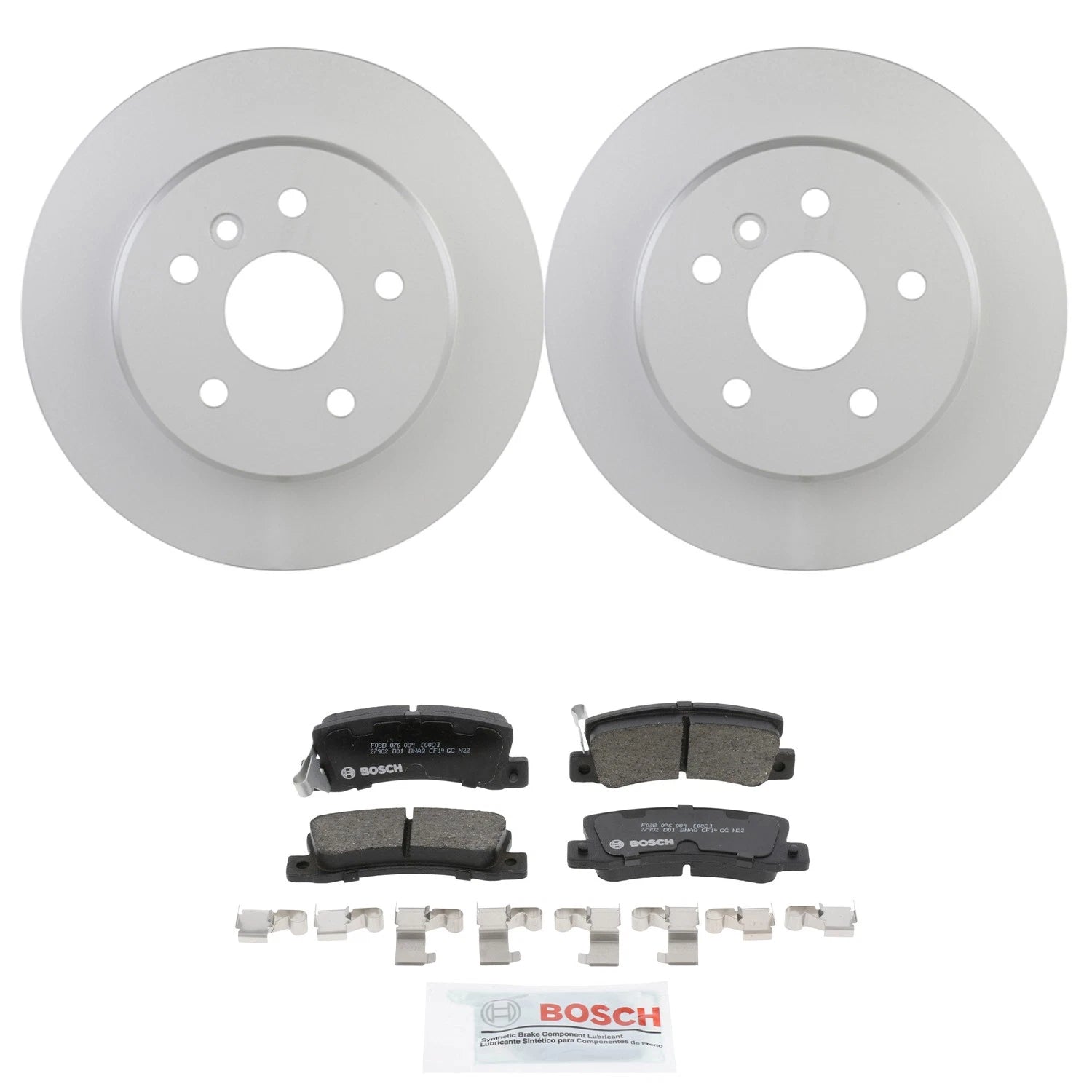 Set of 2 Bosch QuietCast Rear Rotors & Ceramic Brake Pads for RX300 AWD (1999–2003)
