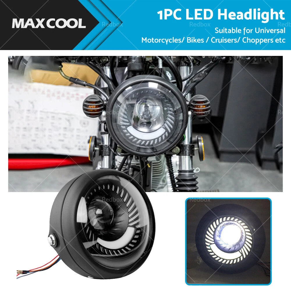 6.5" LED Headlight DRL Hi/Lo for Cafe Racer (Fits )