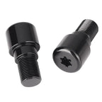 18mm Black Handlebar Grips & End Cap Plugs for Motorcycle Dirt Bike