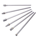 6pcs 10mm Rotary Aluminum Cut Burrs 6mm 1/4" Shank 150mm Long Reach