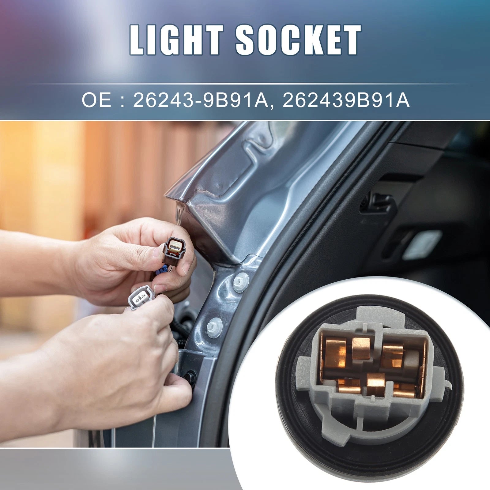 Turn Signal Light Bulb Socket Holder 26243-9B91A for Nissan Altima (2009–2022)