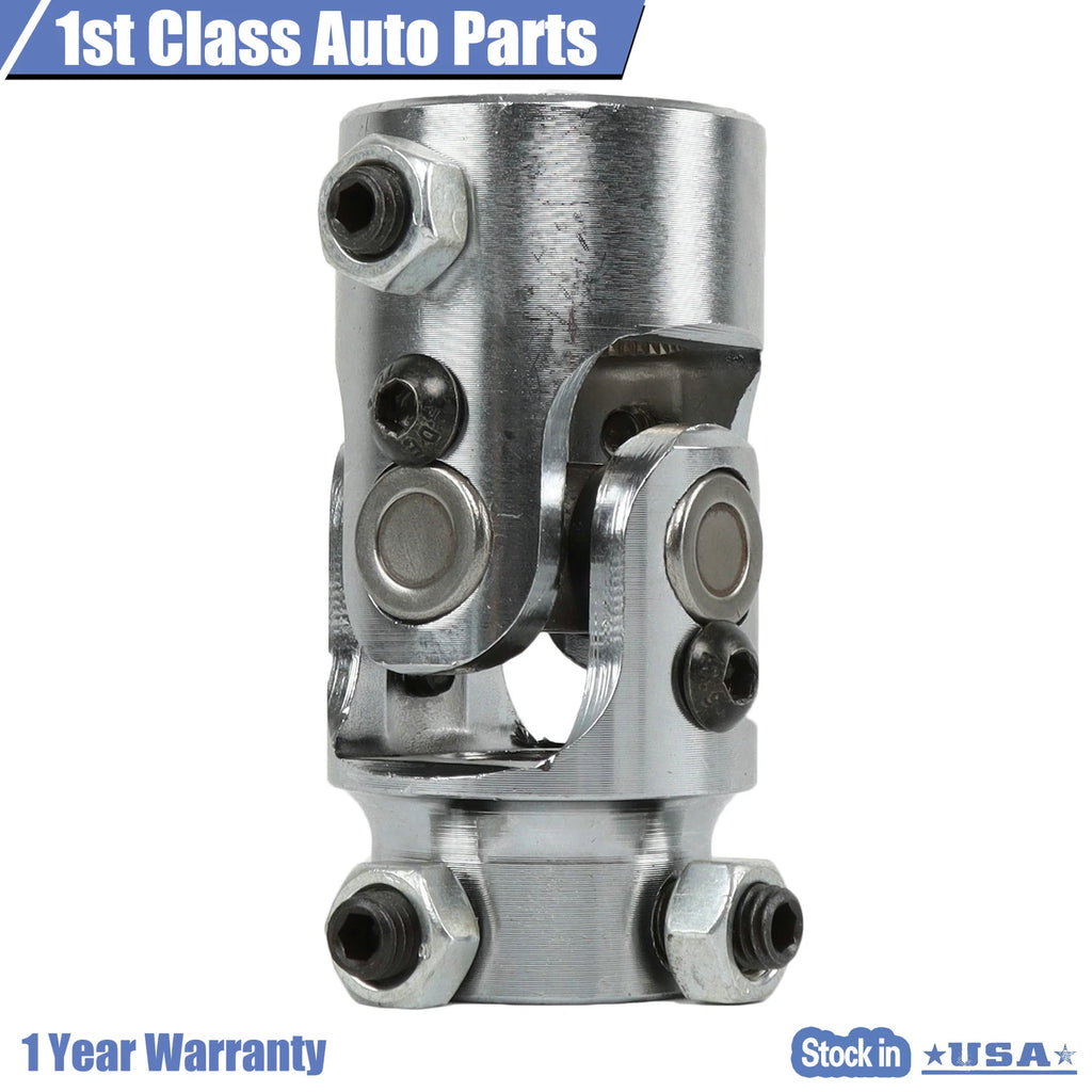 Chrome Steering U Joint for Rat Street Rod (1"-48 Spline x 3/4" DD)