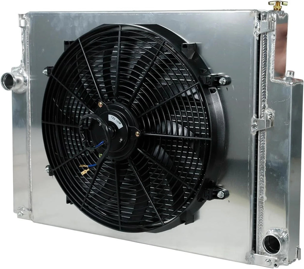 2 Row Radiator + 16" Fan Shroud + Relay for BMW E36 323i 325i 328i (1992–1999)