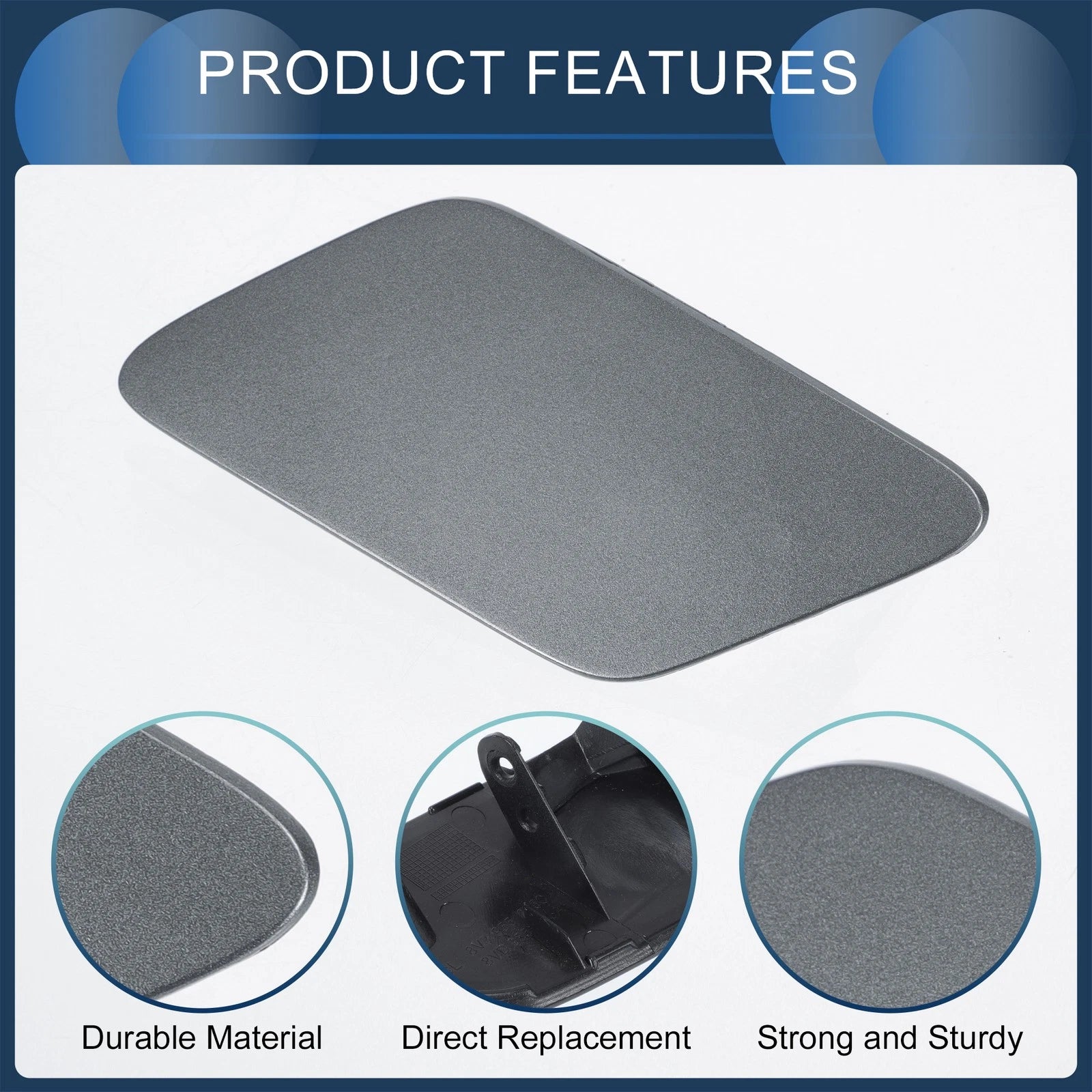 Front Left Washer Nozzle Cover Cap for Audi A3 8V (2013–2016) Gray
