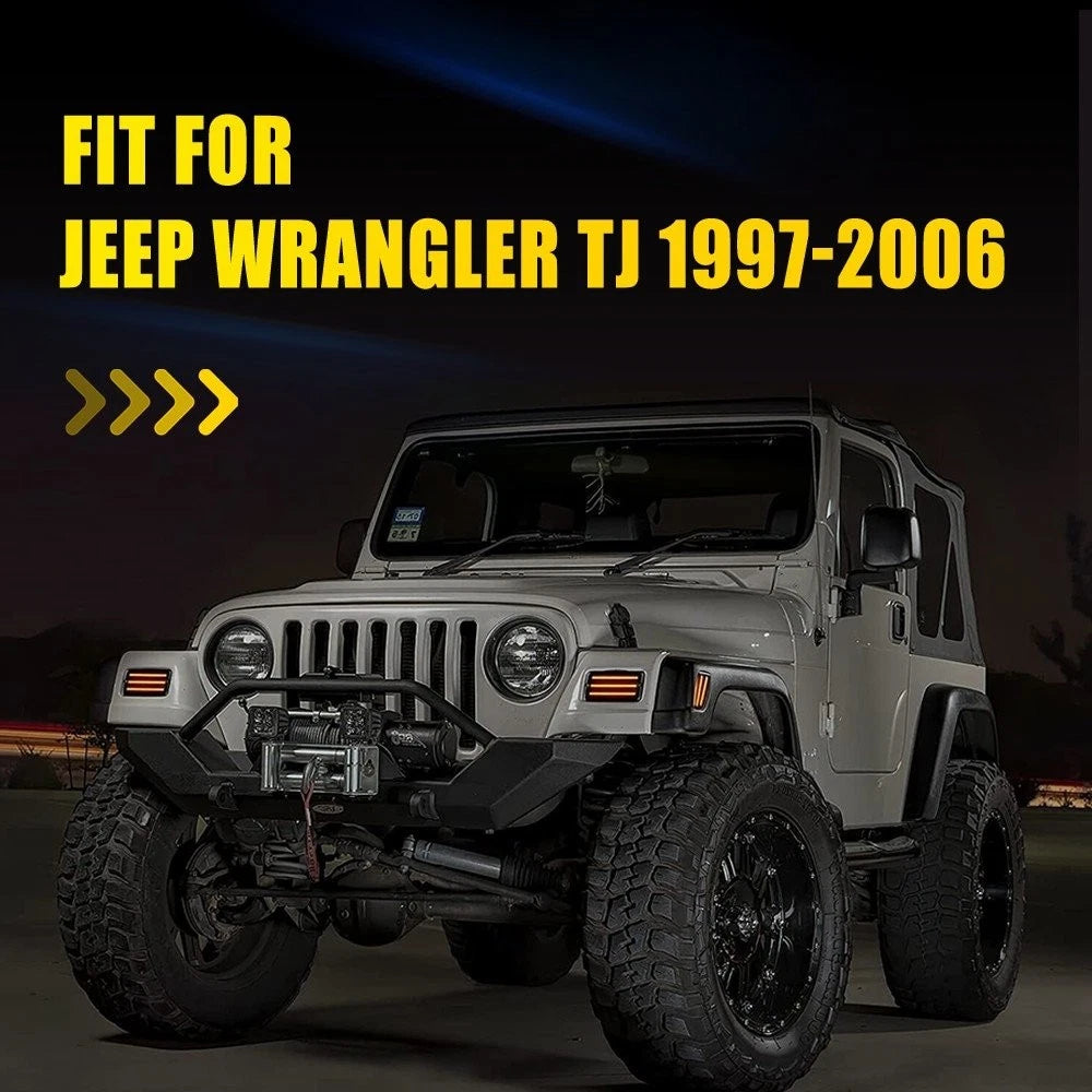 LED Marker Lens Light Assembly for Jeep Wrangler TJ (1997–2006) Smoked