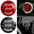 Red Carbon Fiber Trim Keyless Start Button Cover for BMW F-Chassis (1-5)