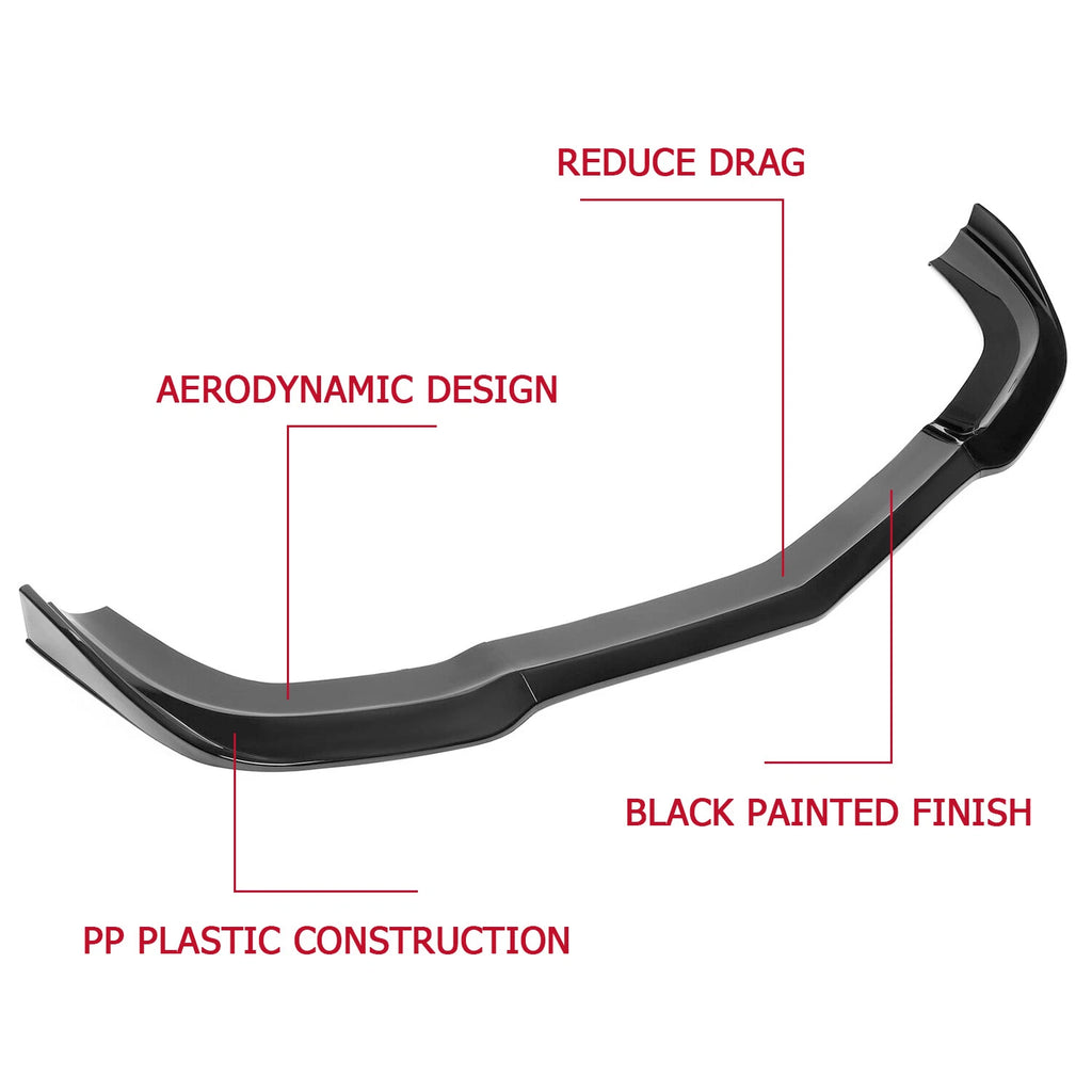 Glossy Black Front Bumper Lip Spoiler Splitter for Dodge Charger SRT8 (2011-2014)