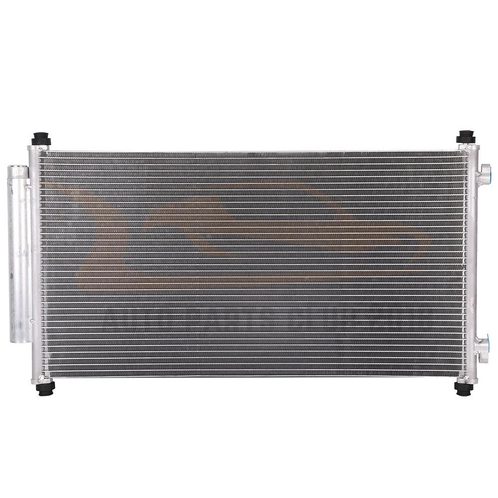 Aluminum AC Condenser for Honda CR-V (2007–2011) with 4 Oil Hose Clamps