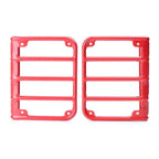 2X Steel Tail Light Cover for Jeep Wrangler JK (2007–2016) Red Protector