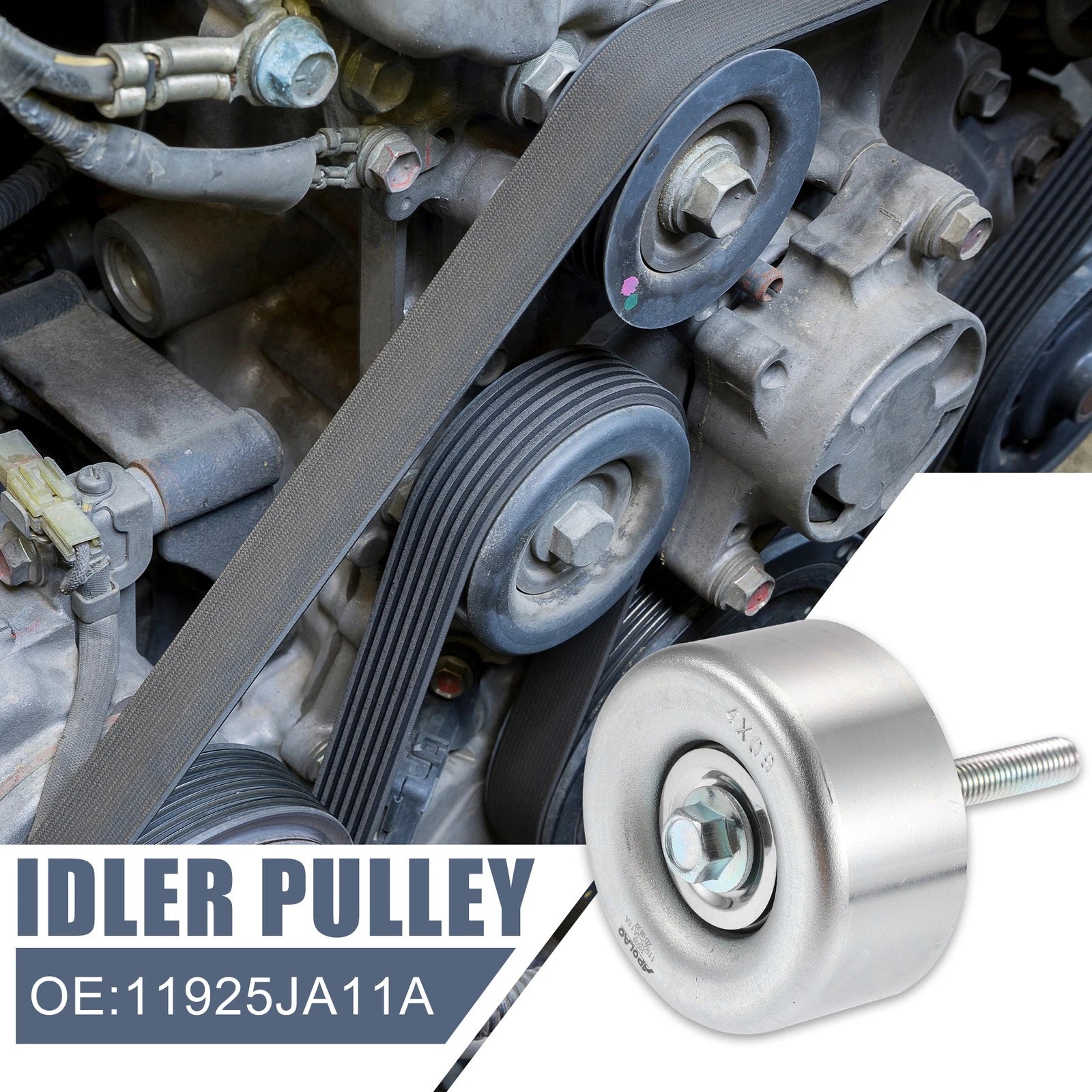 Drive Belt Idler Pulley for Nissan Altima 3.5L (2007–2013) 11925JA11A