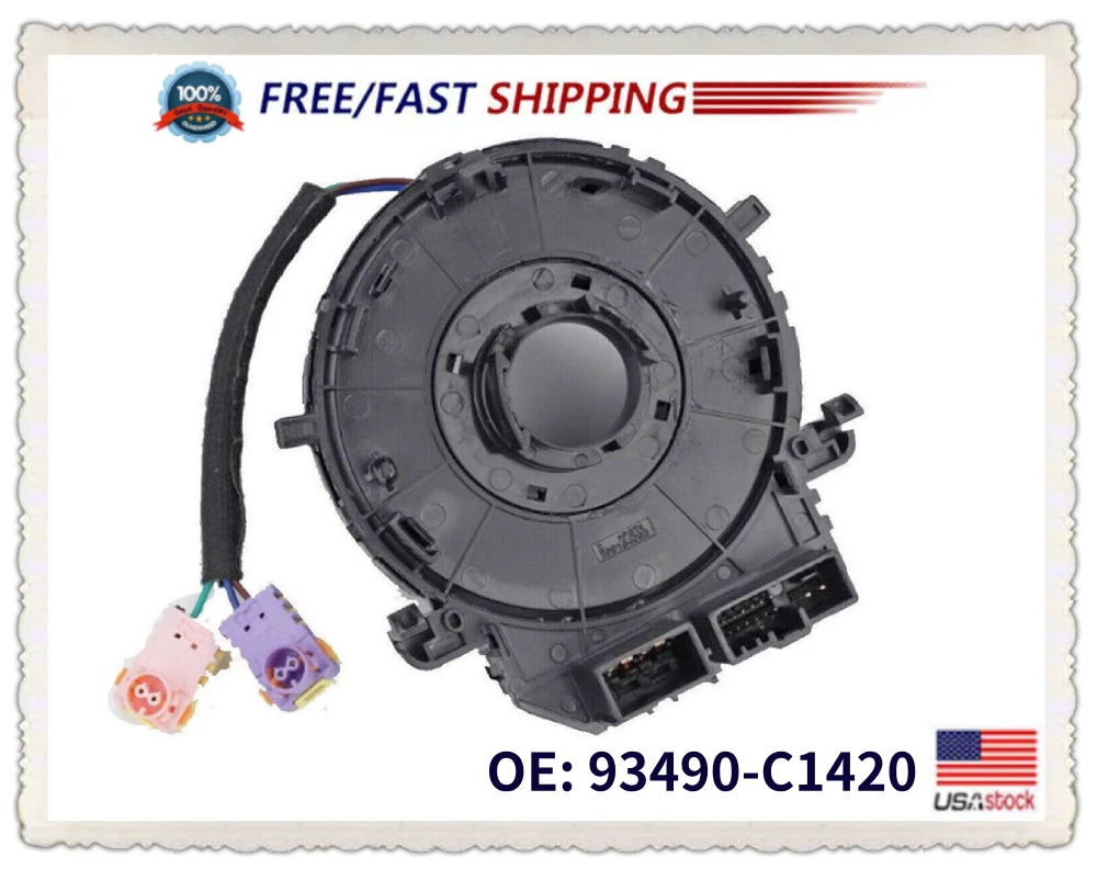 Clock Spring 93490-C1420 for Hyundai Sonata (2018–2019) w/o Heated Steering Wheel