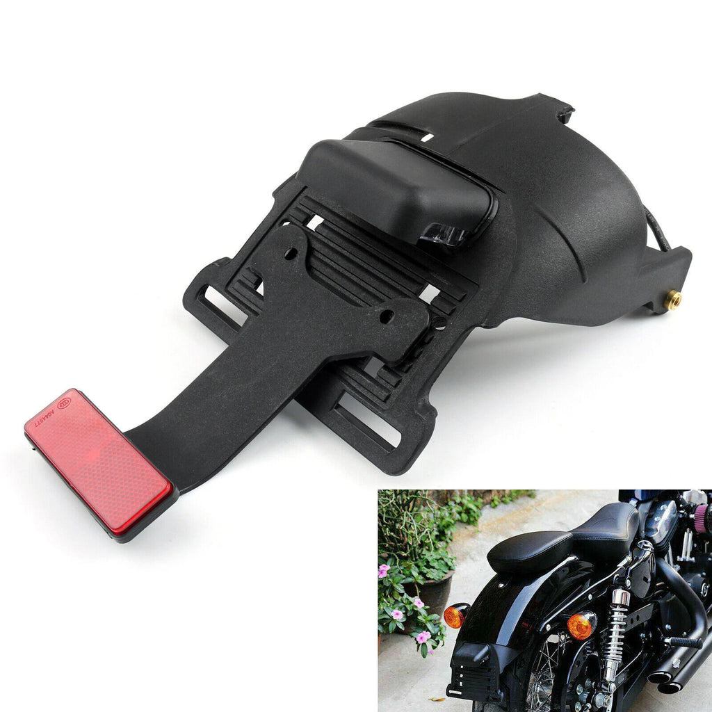 Rear Fender Mount License Plate for Harley Sportster XL 883 1200 (2004–2014)