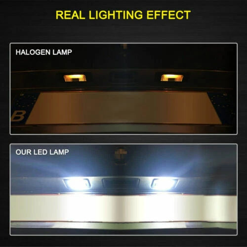 White LED License Plate Lights for BMW X1, X3, 220i, 320i, 328i, 335i, 435i, 520i