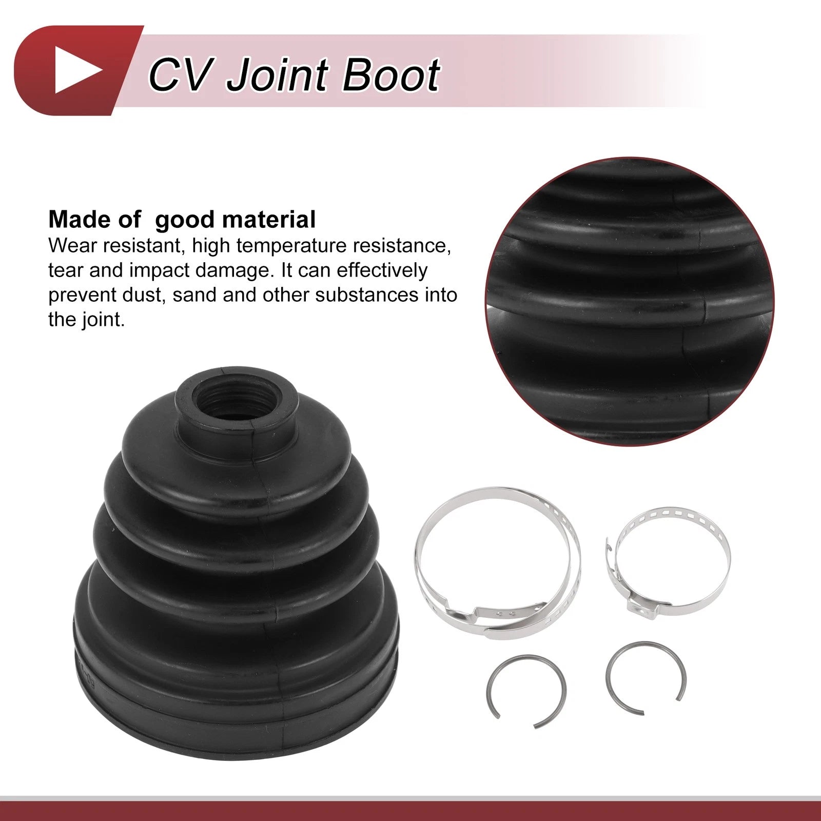 Inner CV Joint Boot Kit with Clamps for Nissan Cube (2009–2011) No.C974AEW60A