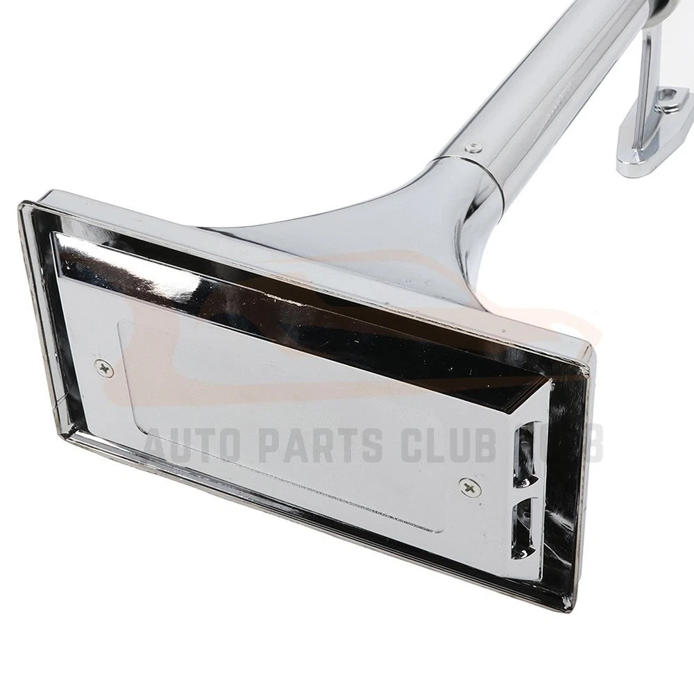Single Trumpet Air Horn Kit for Train Semi Truck Boat (Chrome Silver)