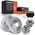Drilled Rotors & Ceramic Pads Set for Acura CSX Honda Civic 