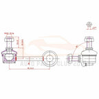 4X Sway Bar End Link Kit for Honda CR-V (2007–2016)