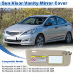 Right Side Sun Visor for Hyundai Accent (2011–2015) No. 85220-1R000 Beige