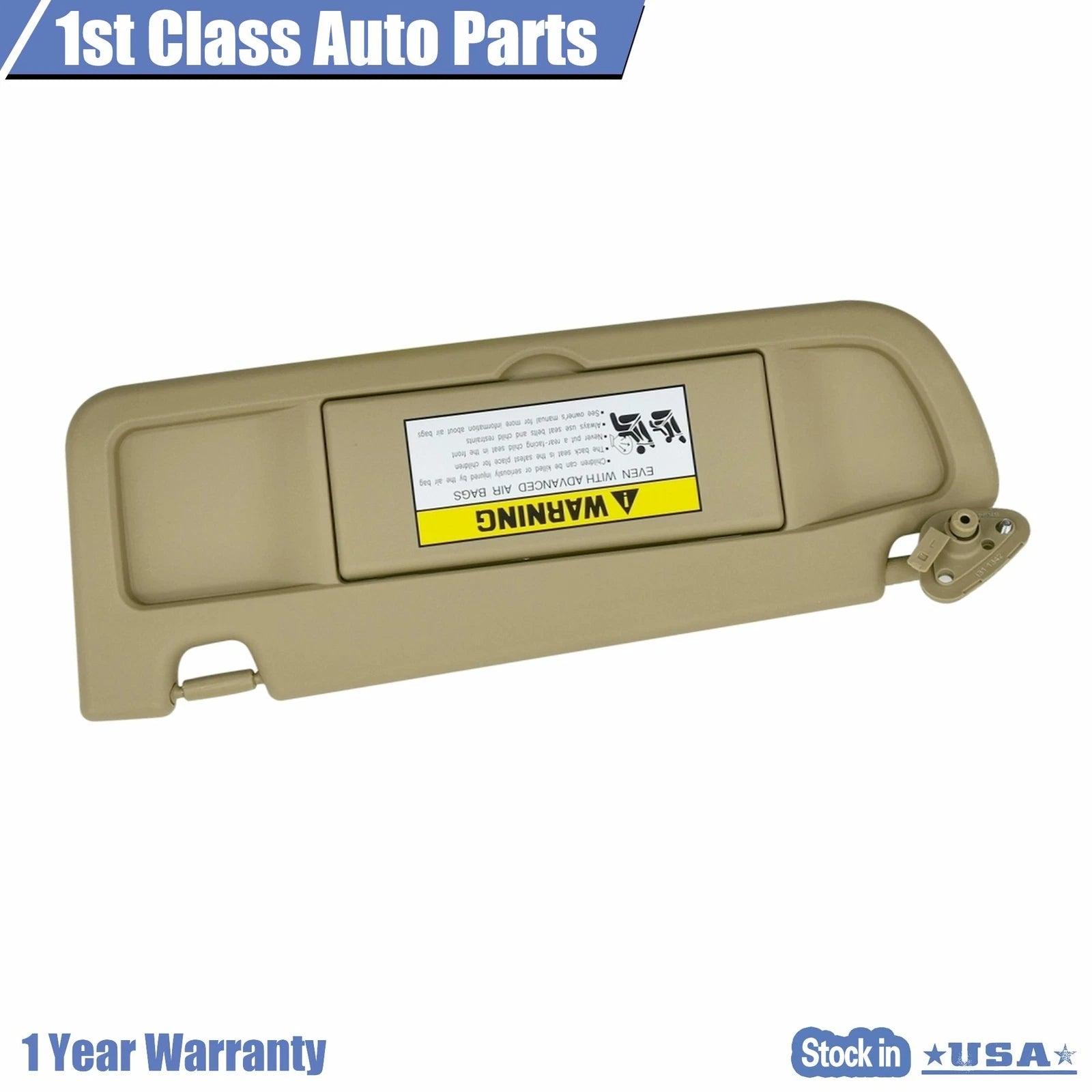 Left Driver Side Sun Visor for Honda Civic (2006-2008) Pearl Ivory
