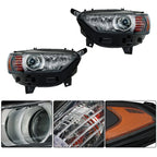 Set of 2 Headlights for Ford Fusion (2013–2016) Black Halogen