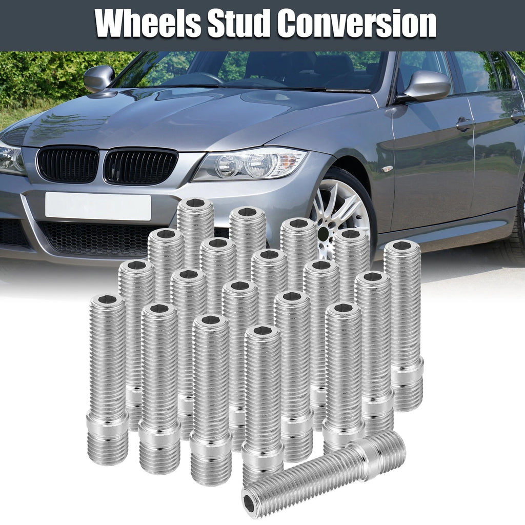 20 Pcs M14x1.5 to M12x1.5 Wheel Studs for Audi 