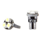 10Pcs White T5 Wedge 3-SMD LED Light Bulbs for Speedometer Gauge Cluster