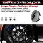 4PC 63mm Slash Rim Center Cap Covers for Dodge (2.5" Silver/Black)