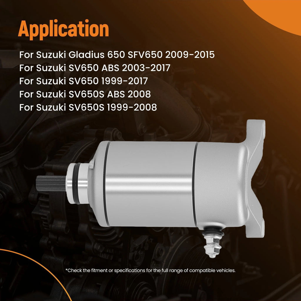 Starter Motor for Suzuki Vstrom 650 DL650A (2004–2019) 31100-19F00 10 Teeth