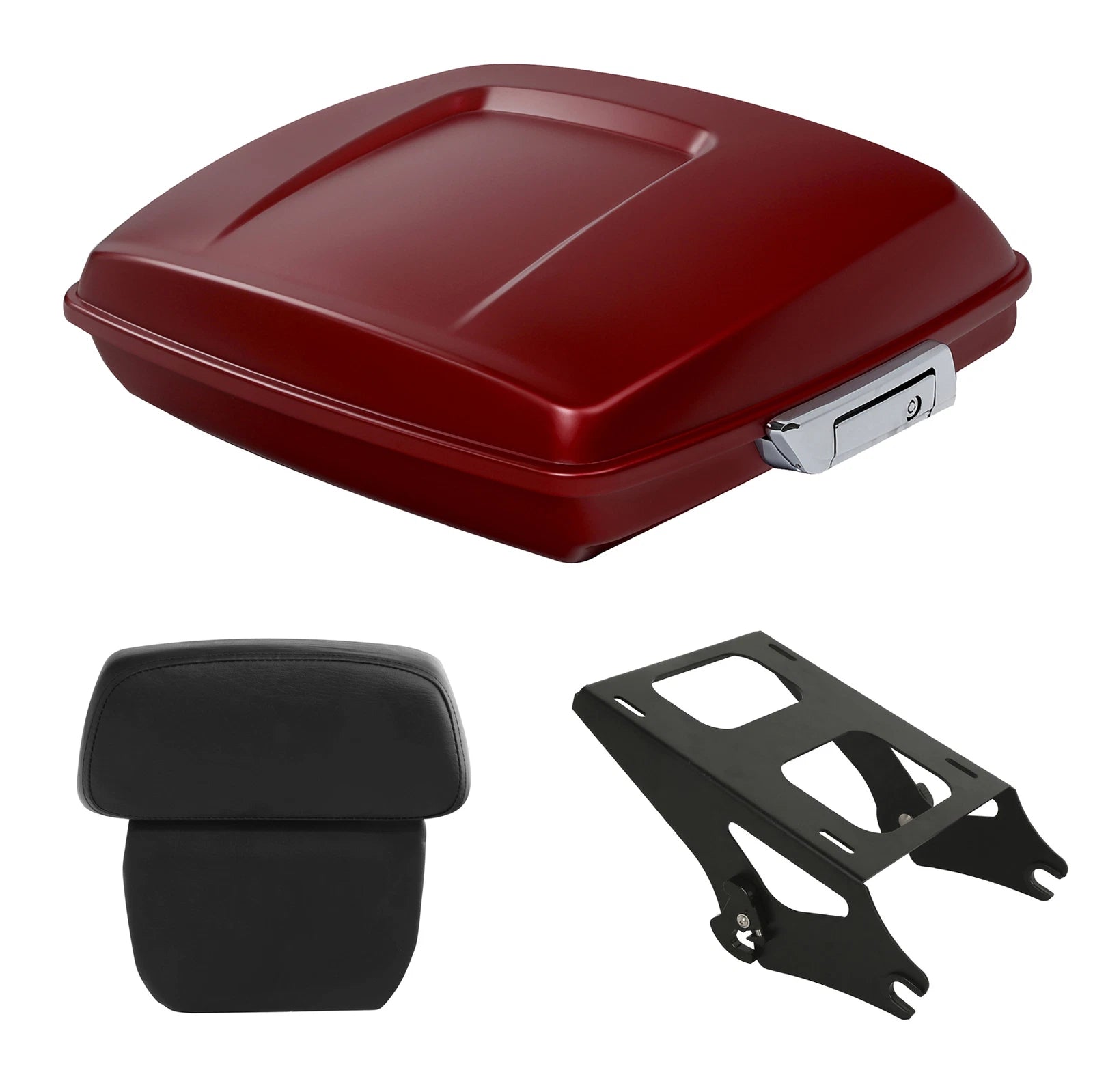 Razor Trunk Backrest Pad for Harley Touring (2014–2026) Wicked Red Denim