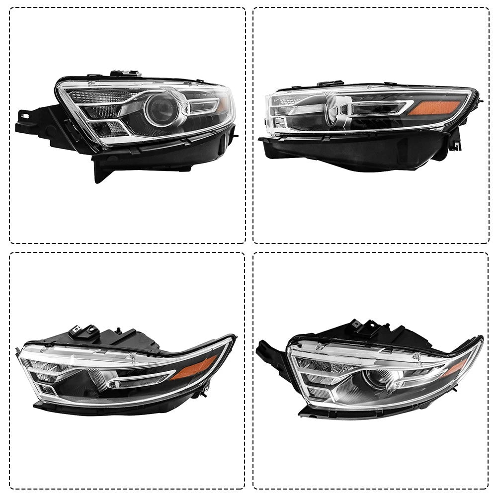 Front Headlight Assembly for Ford Taurus (2016–2019) LH Halogen Black