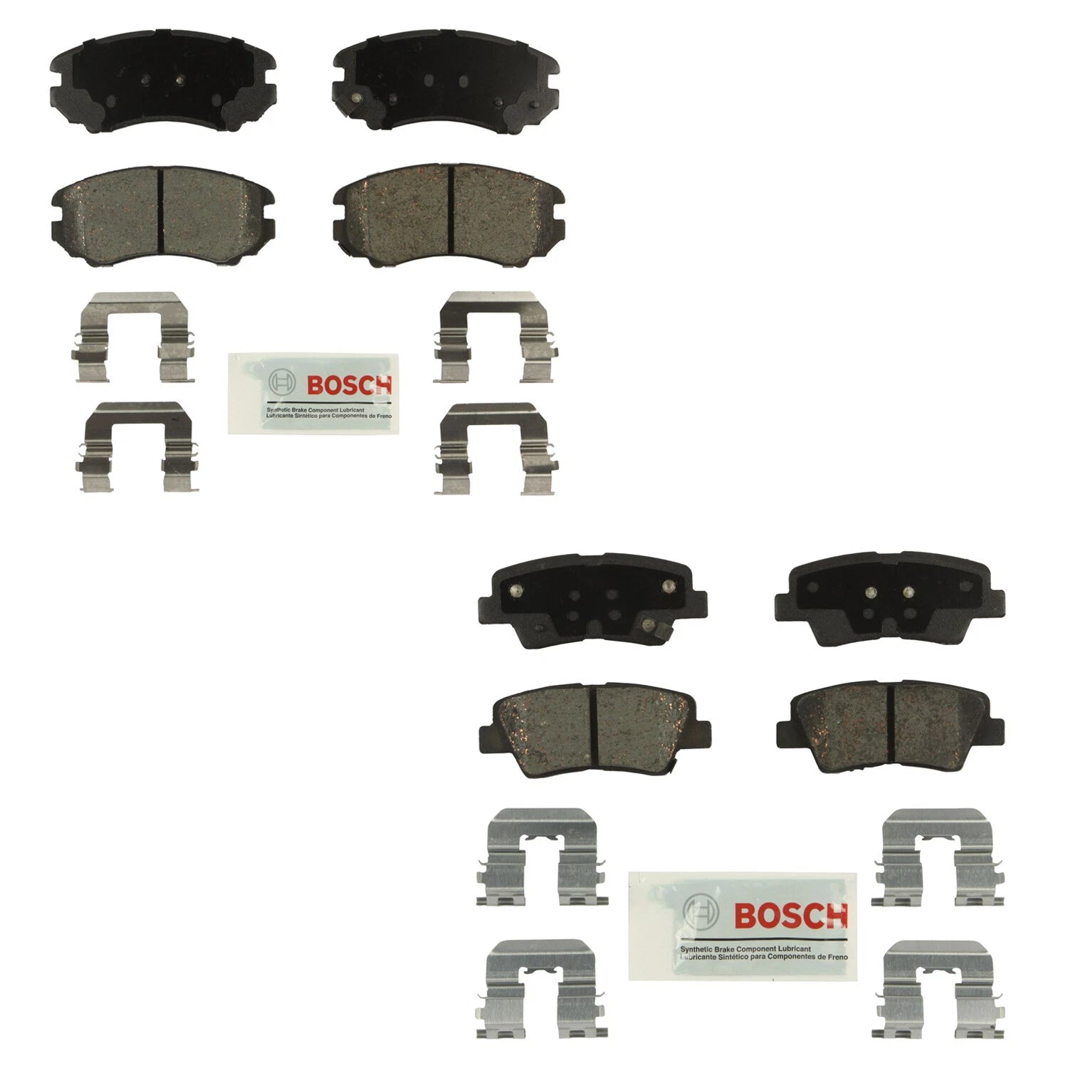 Set of 4 Bosch Blue Ceramic Disc Brake Pads for Azera Elantra Sonata Soul