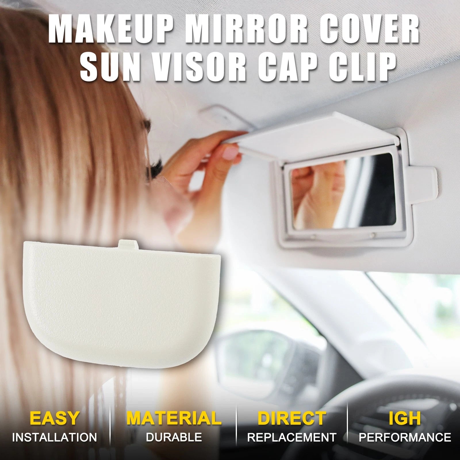 Makeup Mirror Cover Sun Visor Cap Clip for Ford Edge (2015–2023) - DS7Z4273AA