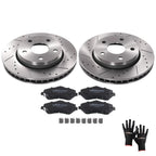 Front Brake Rotors & Pads Kit for Jeep Wrangler JK (2007–2018)