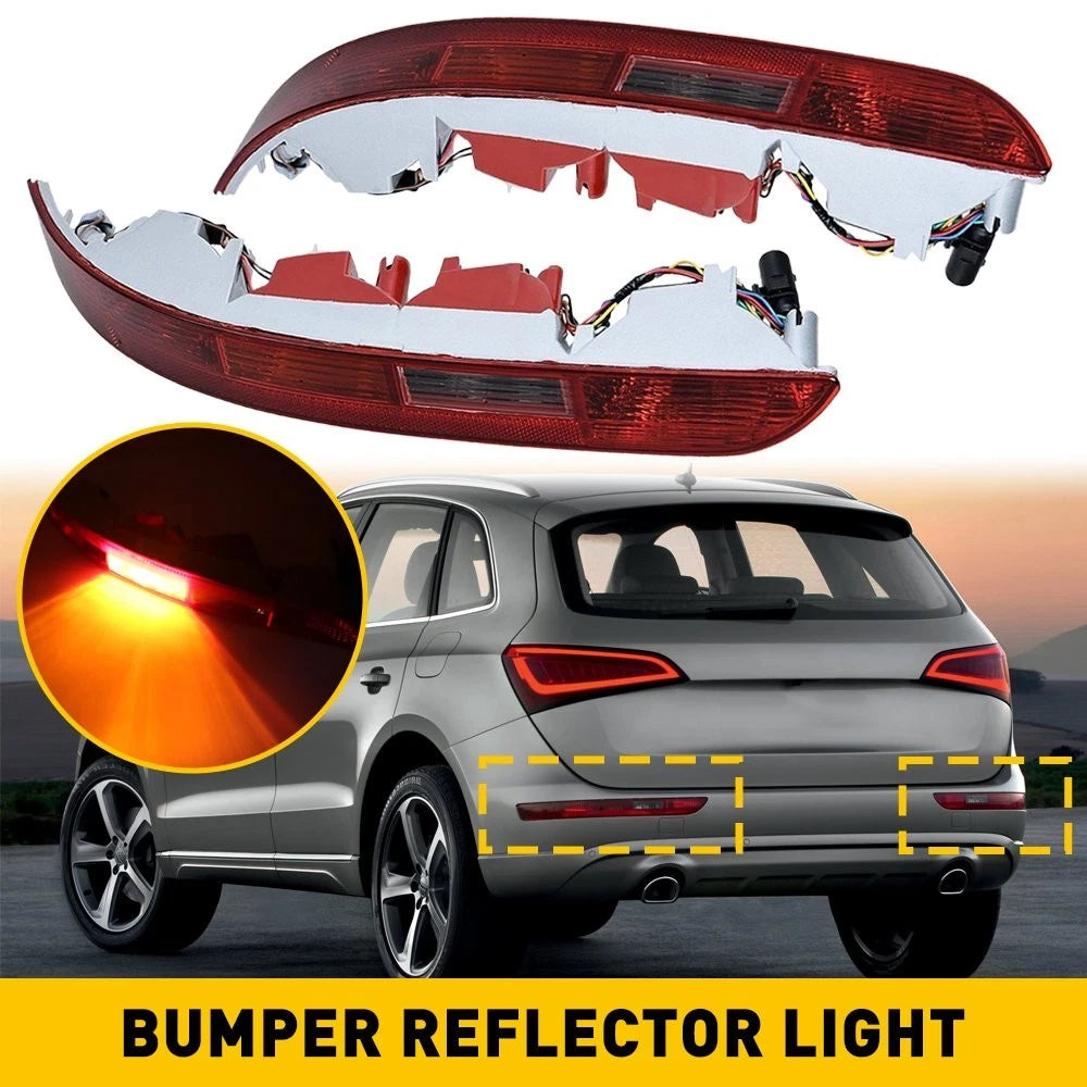 Set of 2 Rear Lower Bumper Tail Light Reverse Stop Lamps for Audi Q5 (2009–2016)