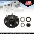 Set of 4 6-Lug Trailer Wheel Hub Kit for 3500 lb Axle