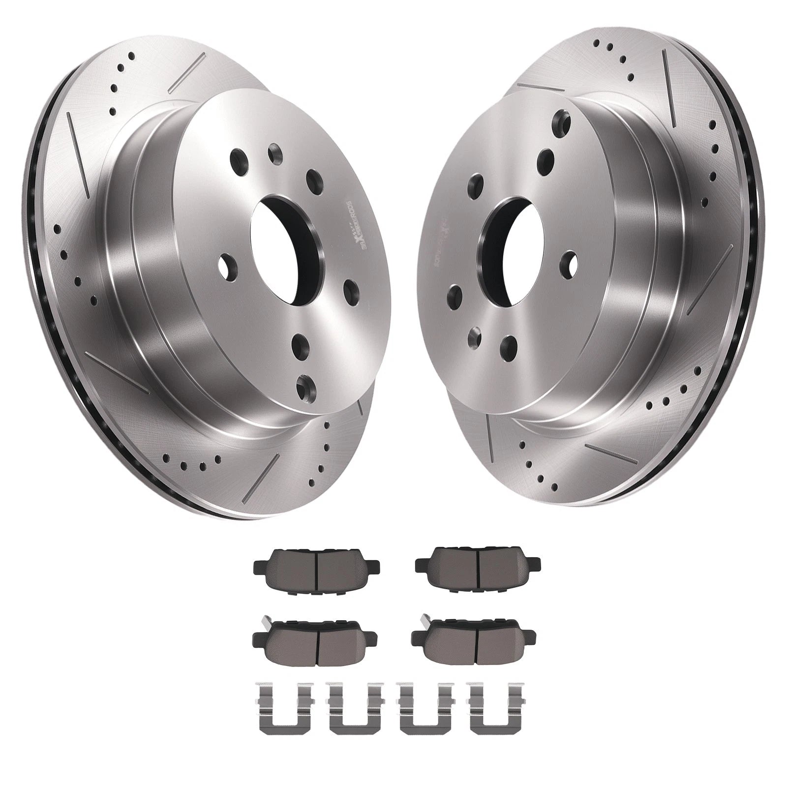 Set of 2 Rear Brake Rotors & Ceramic Pads for GMC Terrain (2010–2017) 55178 D1275