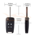 2X Keyless Key Fob Remote Case Shell for GMC Terrain, Chevrolet Sonic (2010–2019)