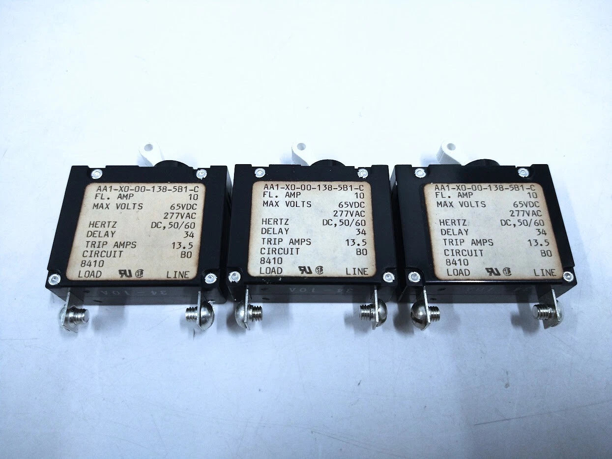 3X Carling Circuit Breaker Switch AA1-X0-00138-5B1-C 10 Amp