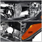 LED DRL Headlight for Nissan Rogue (2017–2020) - Left Driver Side, Black Housing