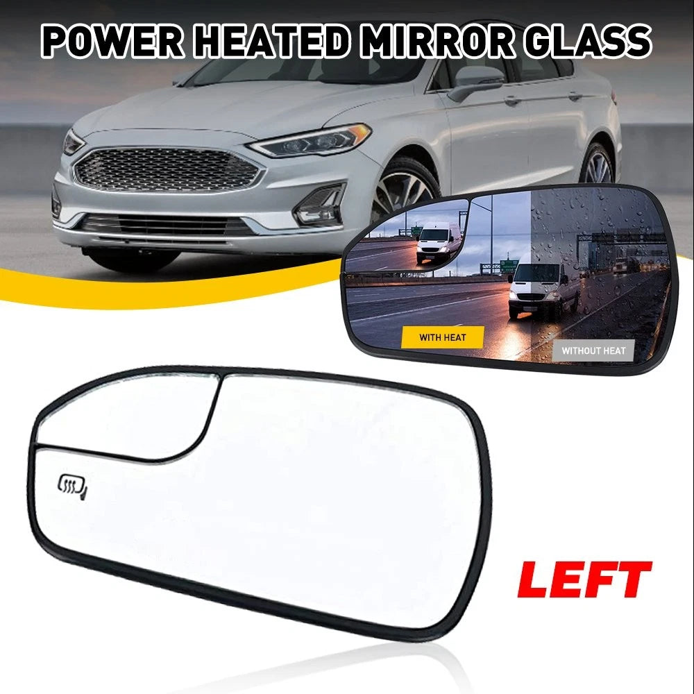Left Driver Side View Power Mirror Glass for Ford Fusion (2013–2020) DS7Z-17K707-E