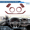 Set of 5 Air Condition Outlet Vent Trim Cover Frame for Kia Forte K3 (2019–2024) Red