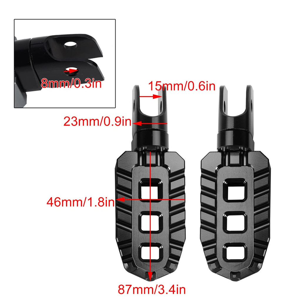 Front Footrests Foot Pegs for BMW R1300GS F900GS F800GS S1000XR (2023–2024)