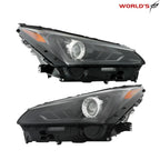 Set of 2 LED Headlights for Lexus NX200t NX300 NX300h (2018–2021) Black