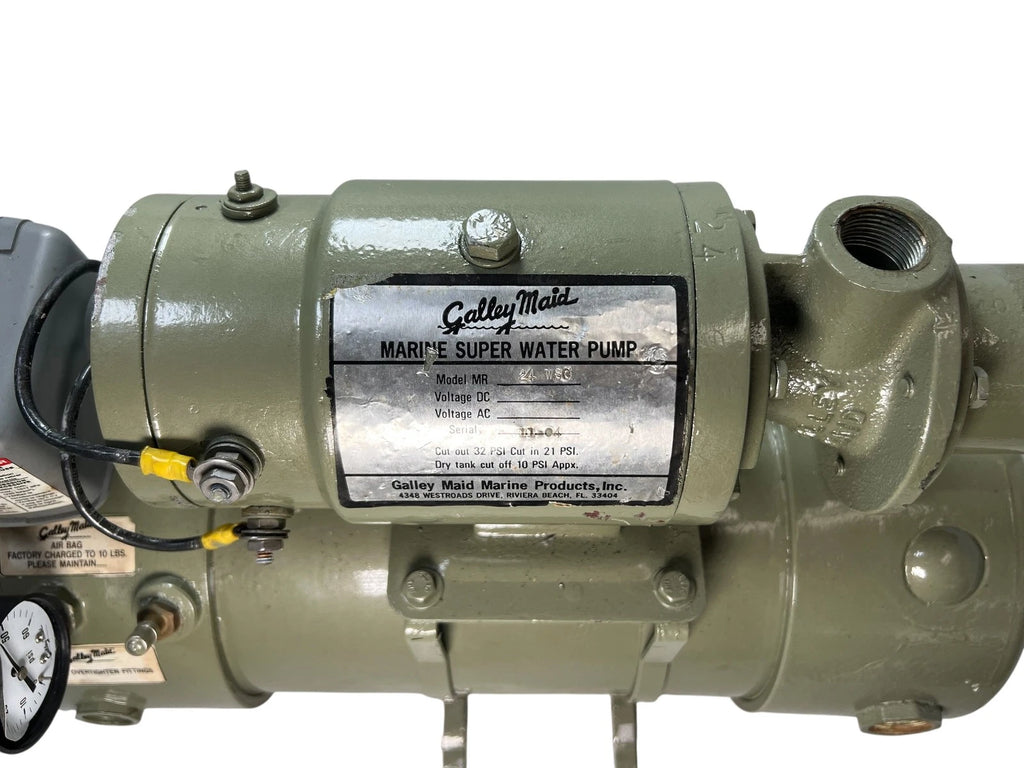 Galley Maid Water Pressure Pump w/ Accumulator Tank 7 GPM 24V MR Series
