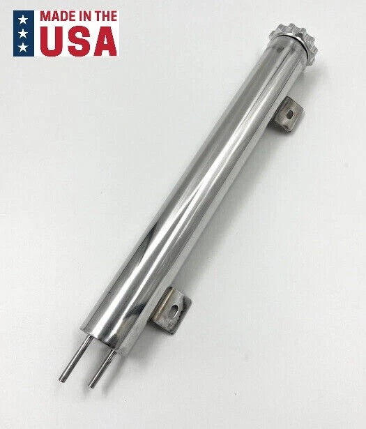 Radiator Overflow Tank Reservoir Replacement for 16 Inch Polished Aluminum (—)
