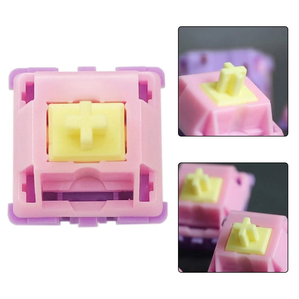 Set of 10 Pre Lubricated 5-Pin Linear Switches for Mechanical Keyboard